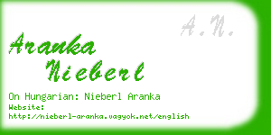 aranka nieberl business card